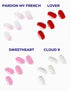Set of nail polish colors labeled &